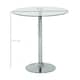 image 7 of HOMCOM Round Dining Table Bistro Pub Counter w/ Tempered Glass Top for Kitchen