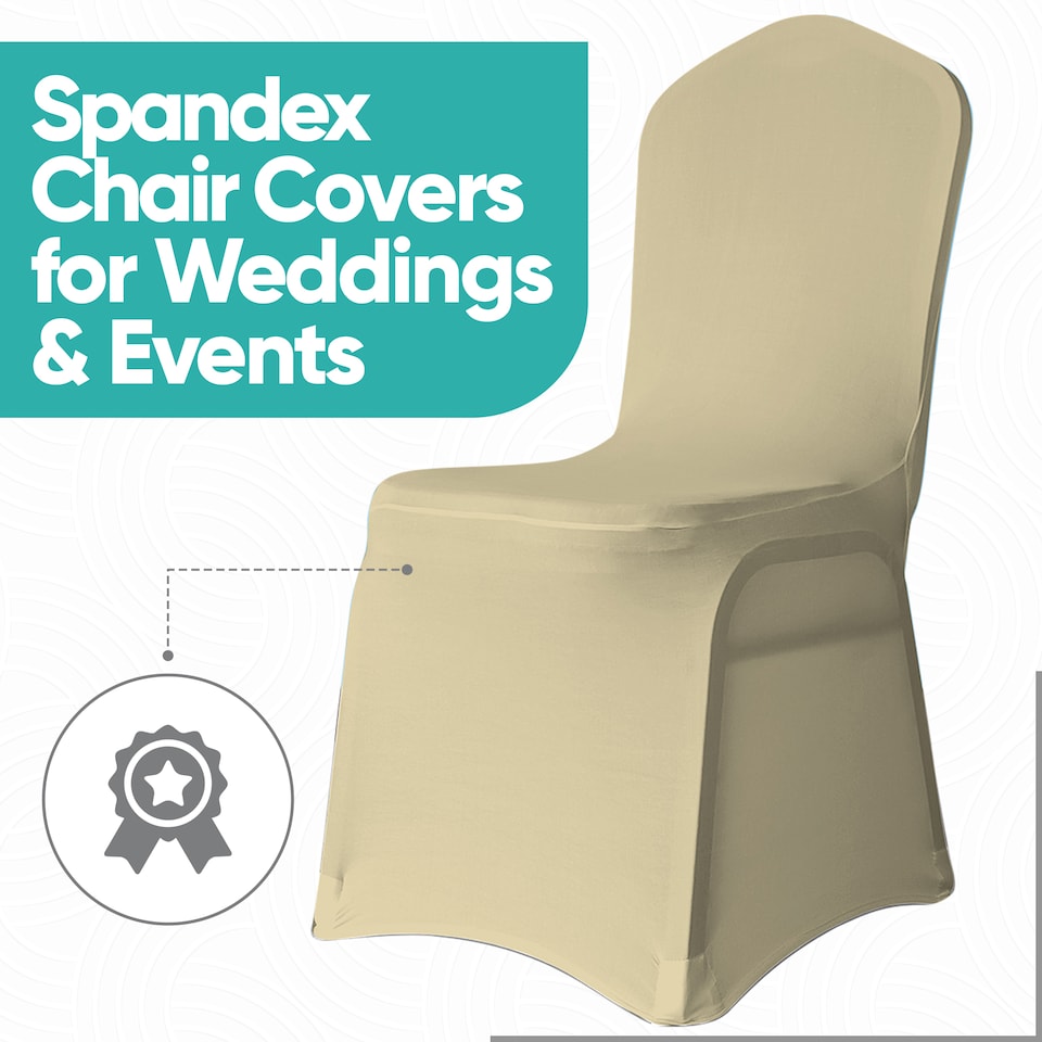 image 1 of Chair Cover Spandex Polyester Stretch, Flat Dining Slipcovers - 10pcs