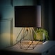 image 3 of ValueLights Angus Black Geometric Table Lamp Black Shade & Bulb | Black
