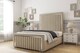 image 2 of Sloomy Boston Chrome Almond Coniston Bed Frame With Mattress With 50" Upholstered Headboard 4'6 Double