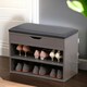 image 5 of Shoe Storage Bench 60CM Grey Grey