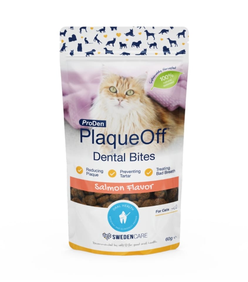 Proden Plaqueoff Dental Bites Cat Salmon (60g)