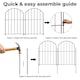 image 4 of Levede 10 Pack Metal Garden Fence Decorative Animal Barrier Outdoor Pet Border | Black