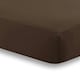 image 1 of Percale Extra Deep 16" Fitted Sheet - Chocolate - Double