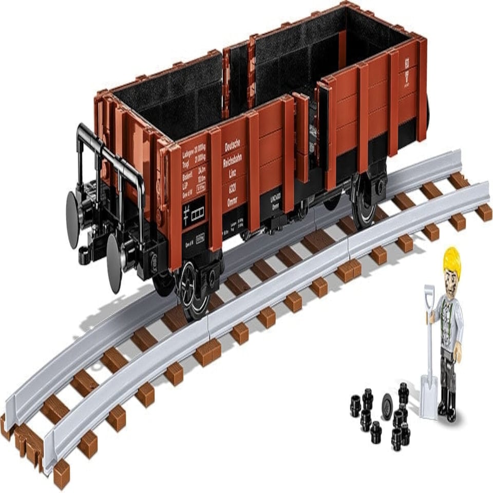 image 1 of German Railway Guterwagen TYP OMMR 32 LINZ brick model - COBI 6285 - 584 bricks