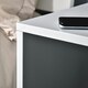 image 6 of Modern Side Table Three Layer Bedside Table Nightstand w/ 2 Storage Shelves Grey