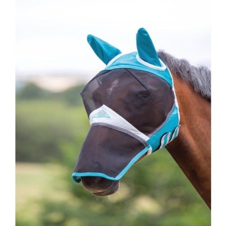 image 1 of Shires Fine Mesh Fly Mask with Ears & Nose Black | X-Small Pony