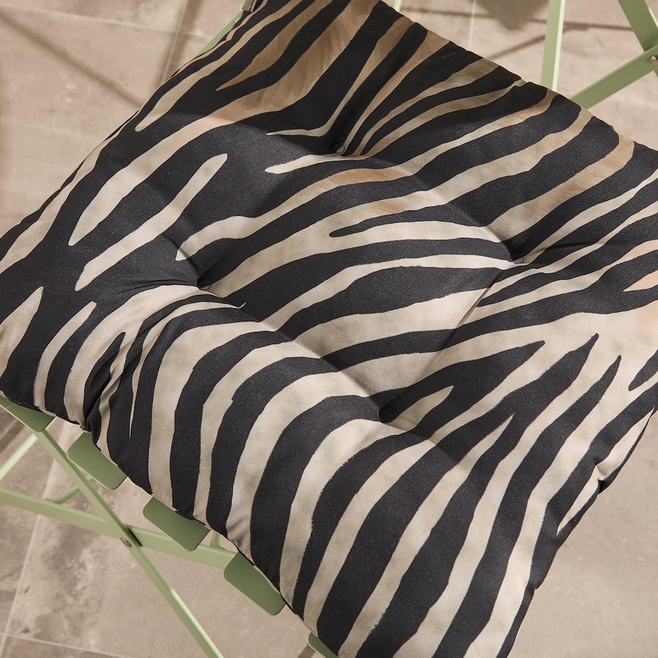 image 1 of OHS 2 x Animal Print Garden Seat Pads Outdoor Chair Cushions