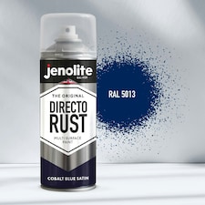 Jenolite Directorust All-in-One Multi-Surface Paint - Cobalt Blue Satin - 400ml Spray Can