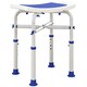 image 6 of HOMCOM Adjustable Shower Stool with Foot Pads for Elderly Disabled Purple
