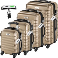 Suitcase Set Mila - 4 hard-shell suitcases, including luggage scales and tags | Cream | champagne | 1