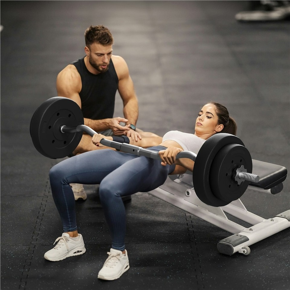 image 1 of Yaheetech Detachable Curl Bar with Plates and Star Locks