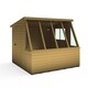 image 3 of Iceni 8 x 8 Feet Potting Shed Pre Hung Doors with Opening Glass Side Window Style A Brown