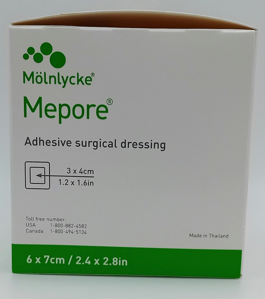 image 1 of Mepore 6x7cm Adhesive Surgical Dressings - Box of 60