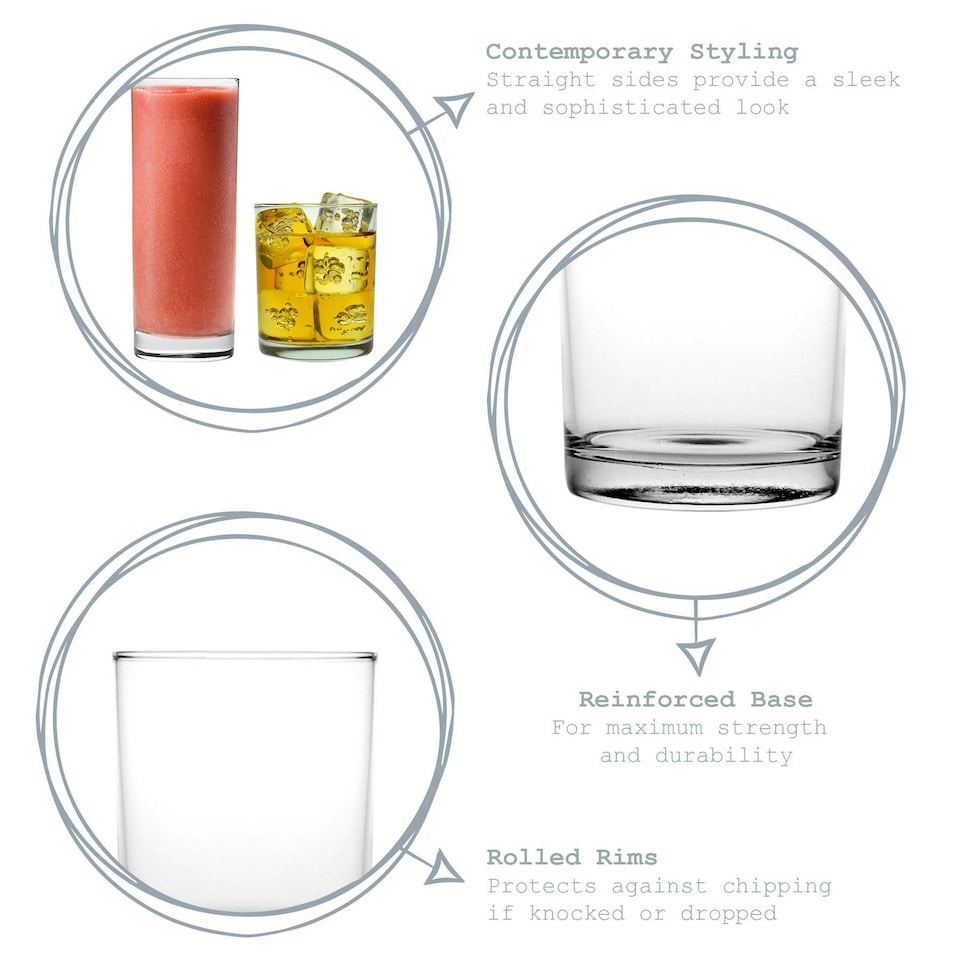 image 1 of Argon Tableware 12 Piece Classic Glassware Set Clear