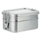 image 1 of MidOcean Double Chan Stainless Steel Lunch Box - Matt Silver - One Size