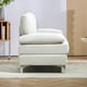 image 6 of HOMCOM 2 Seater Sofa Modern Loveseat with Metal Legs Spring Cushion Cream White