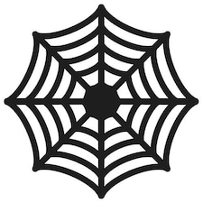 Spider Web Black Halloween Paper Table Placemats - Pack of 4 Black