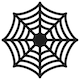 image 1 of Spider Web Black Halloween Paper Table Placemats - Pack of 4 Black