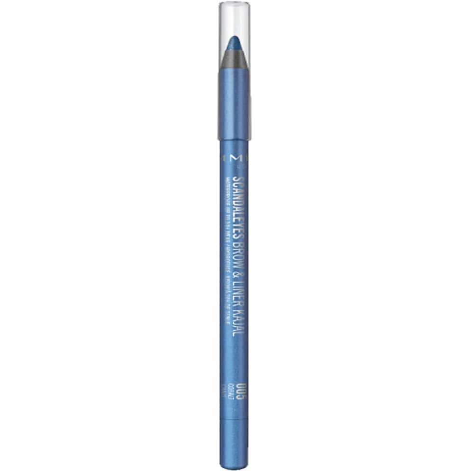 image 1 of Rimmel London Scandaleyes Waterproof Brow & Liner Kajal 005 Cobalt Craze