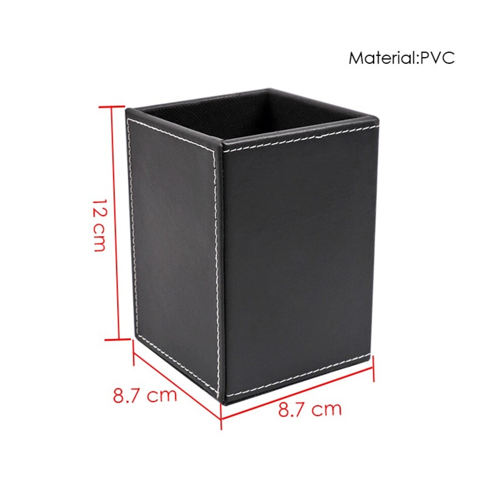 image 1 of Black Desktop Organiser Stationery Pen Pot