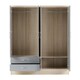 image 8 of Nevada 4 Door 2 Drawer Mirrored Wardrobe Brown | Oyster Gloss