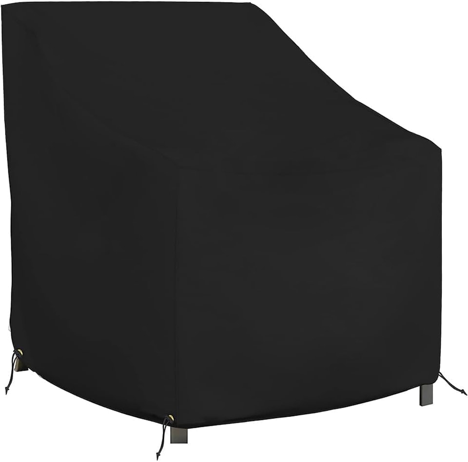 image 1 of Covers&All Outdoor Chair Covers, 12 Oz Waterproof & UV-Resistant Cover Max Fabric, Suitable for Indoors / Outdoors, 42 in H x 30 in D x 27 in W, Black