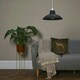 image 1 of ValueLights Retro Style Matt Black Easy Fit Ceiling Pendant Light Shade