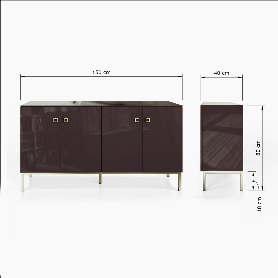 image 1 of Frank Olsen Lyra Sideboard Purple | Purple