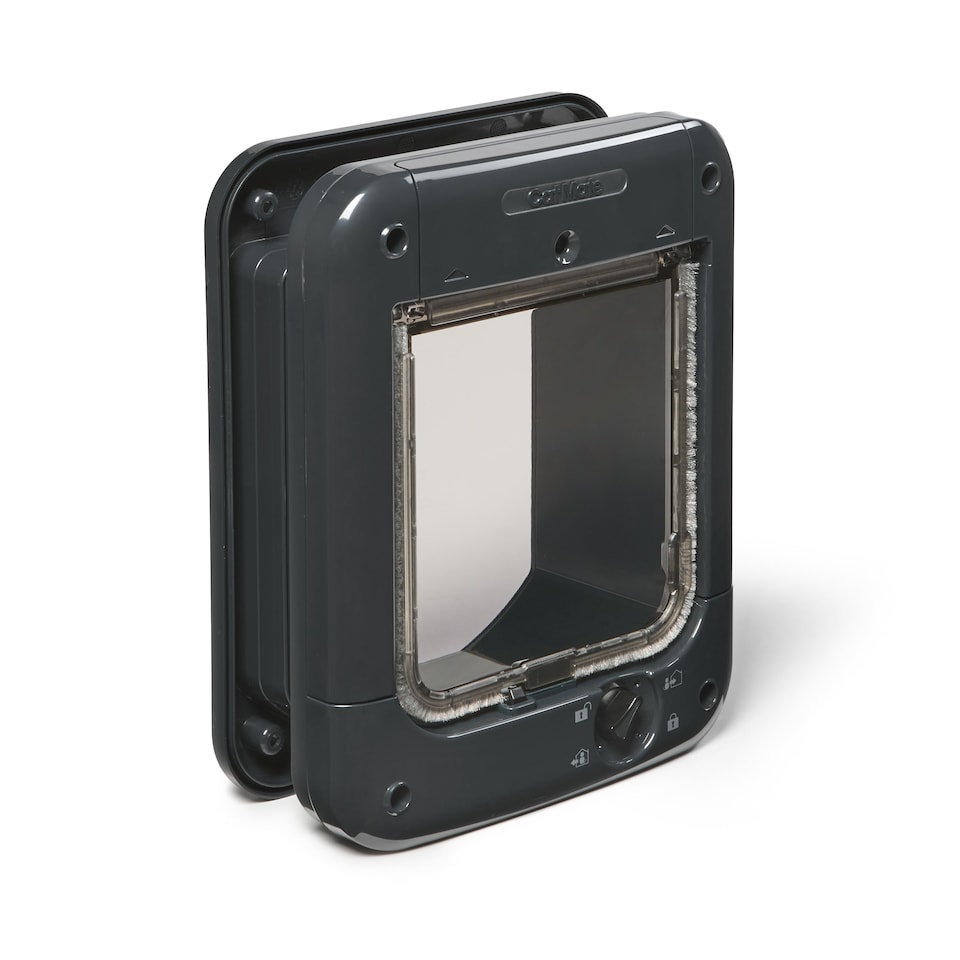 image 1 of Cat Mate Microchip Cat Flap with Manual Lock Grey (360) | Grey