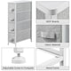 image 4 of Yaheetech Vertical Slim Storage Tower with 4 Fabric Drawers Grey | Light Grey