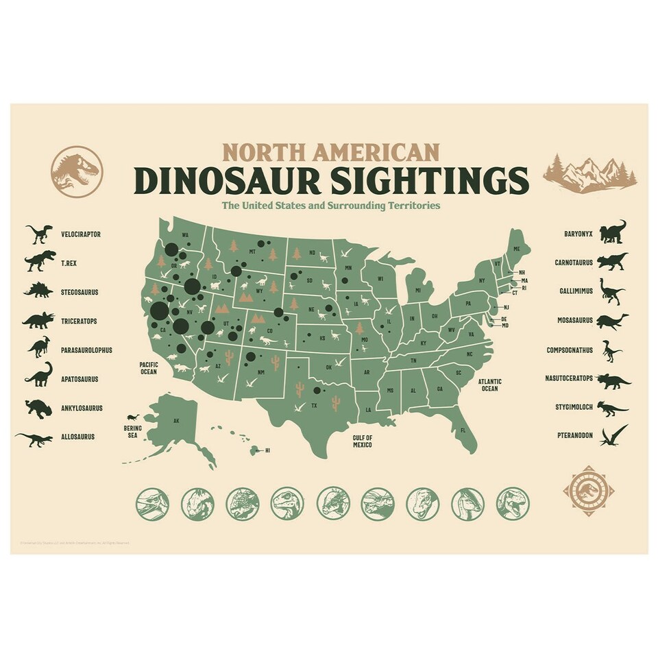 Jurassic World Dinosaur Sightings Limited Edition Art Print