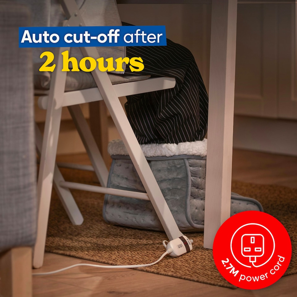 image 1 of Russell Hobbs Foot Warmer Electric Heater Grey with 3 Heat Settings & 2 Year Guarantee RHHSL1001