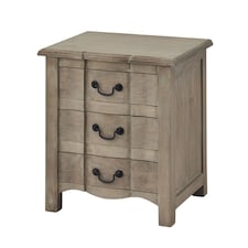 Copgrove Collection 3 Drawer Bedside Table - Wood - L45 x W55 x H60 cm - Brown Brown