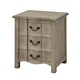 image 1 of Copgrove Collection 3 Drawer Bedside Table - Wood - L45 x W55 x H60 cm - Brown Brown