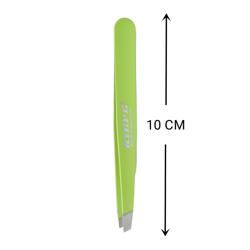 image 1 of Kiepe - Tweezer Oblique Tip Lime Green 10cm