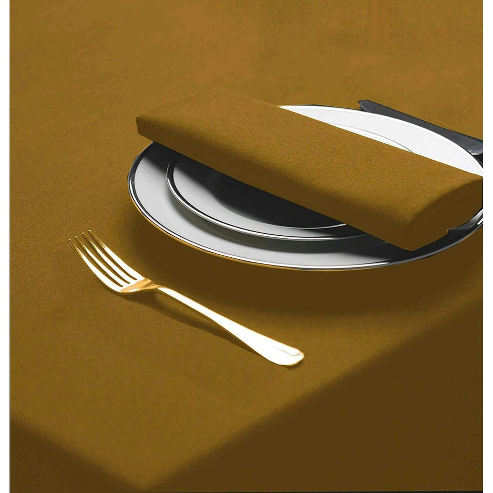 Belledorm Amalfi Rectangular Table Cloth - Gold - 132 x 230cm