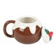 image 3 of Something Different Christmas Pudding Mug - Brown/White - One Size