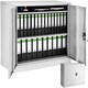 image 1 of Filing Cabinet - 3 shelves, height-adjustable, lockable, 90 x 40 x 90 cm Grey