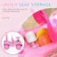 image 6 of AIYAPLAY Ride on Car, Push Along Toy, Toddler Car Foot to Floor with Under Seat Storage, Anti-Over-Backwards Device, Horn, Music, Light, for 18-36 Months, Pink