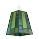 image 1 of Art Denergy savingTiffany Glass Pendant Shade with Emerald and Green Panels
