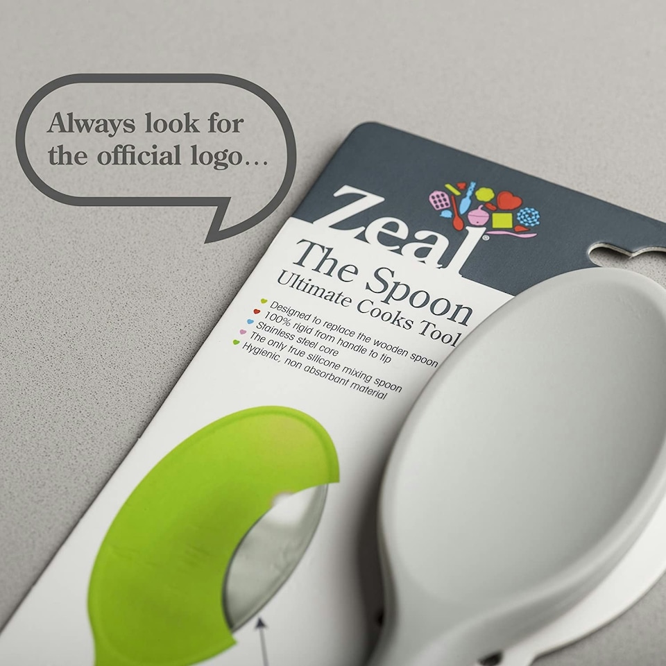 image 1 of Zeal Traditional Silicone Cook’s Spoon 30cm, French Grey