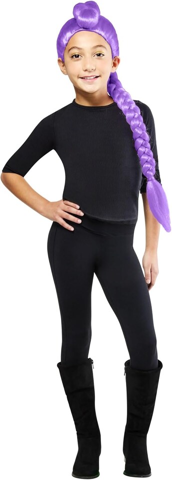 image 1 of Rubie's Official Netflix K-Pop Demon Hunters Rumi Wig | Full Head Coverage | Girls Fancy Dress | Officially Licensed Golden Child Halloween Costume | Kids Sizes