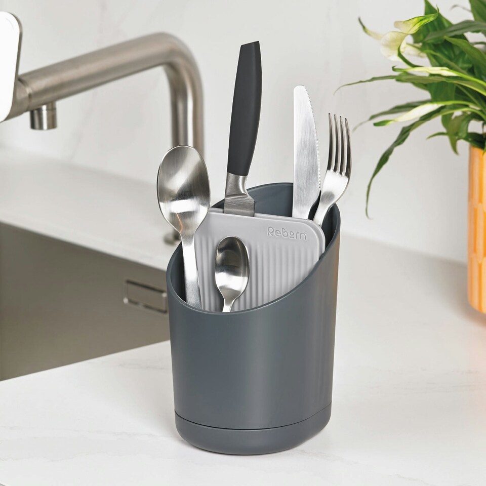image 1 of ReBorn Recycled Cutlery Drainer White