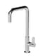 image 1 of Balterley Kuma Kitchen Mono Mixer Tap with Single Lever Handle, Square Swivel Spout | Silver | Chrome | 1