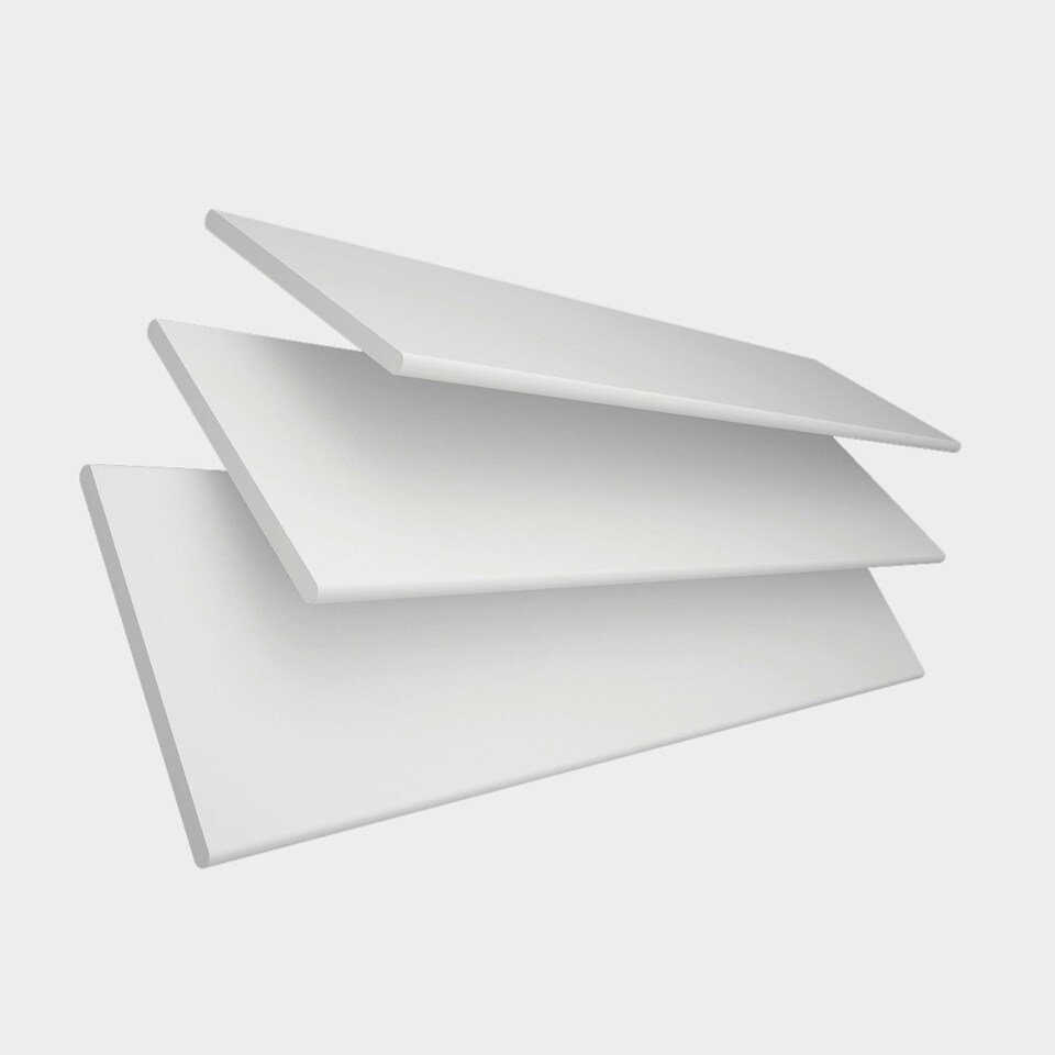 image 1 of 110cm Serene Smooth Finish Faux Wood Venetian Blinds with Strings  (120cm Drop) | White | White