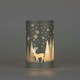 image 2 of 17cm Christmas Decorated Vase Led Silver Glass Vase / Forest