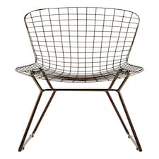 Interiors by Premier Bronze Metal Grid Frame Wire Chair, Comfortable Seating Garden Wire Chair, Easy Cleaning Wire Frame