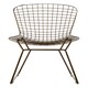 image 1 of Interiors by Premier Bronze Metal Grid Frame Wire Chair, Comfortable Seating Garden Wire Chair, Easy Cleaning Wire Frame