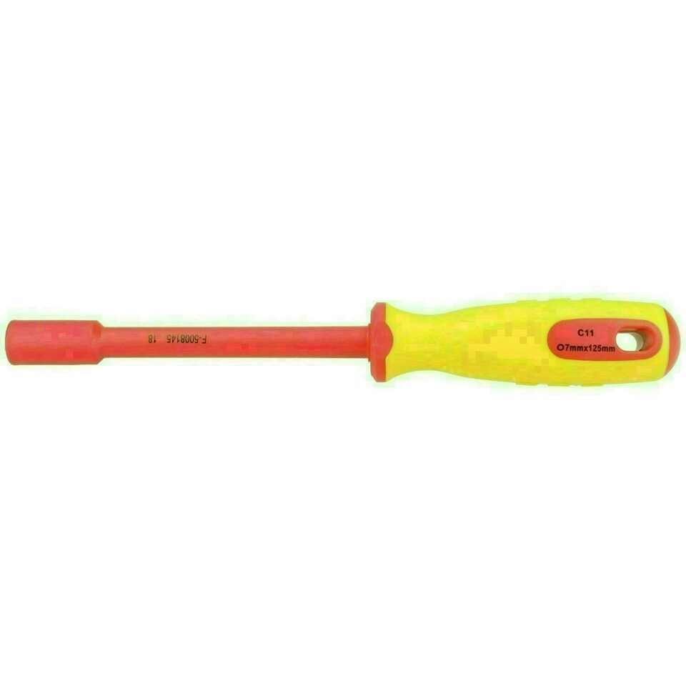 image 1 of 7mm Metric VDE Insulated Nut Driver Spinner Socket for Hybrid Electric Vehicles